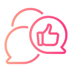 Obraz premium feedback gradient icon