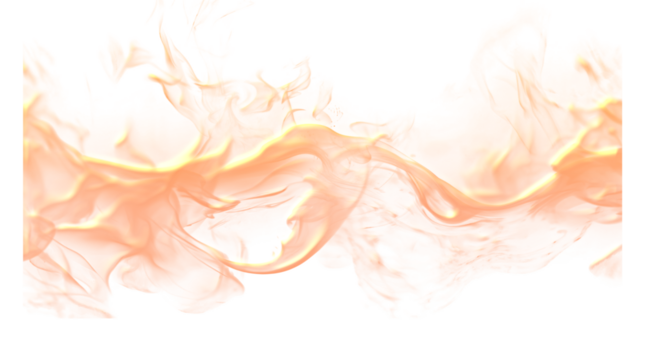 Realistic digital illustration of vibrant orange and yellow flames, burning bright with dynamic wisps of fire and intense heat, abstract fiery texture.