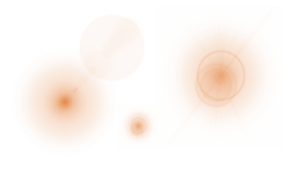 Abstract orange circles and ring patterns with vibrant yellow background and black areas, digital art illustration.