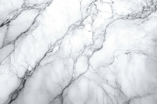 close-up view of white marble surface with natural dark gray and black veining patterns creating an elegant texture