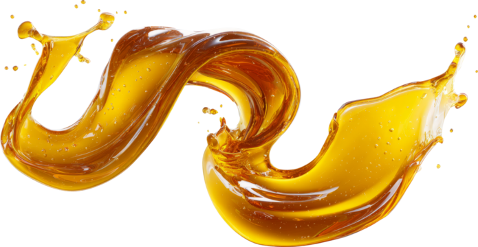 Golden liquid splash, glossy swirl, fluid wave, dynamic motion, abstract art
