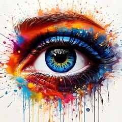 Colorful Eye Art - A Vibrant Expression of Vision and Creativity.