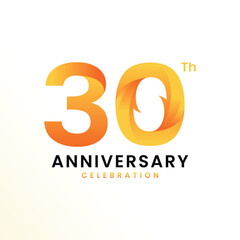 30 Th Anniversary Celebration Modern design number collection