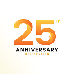 25 Th Anniversary Celebration Modern design number collection