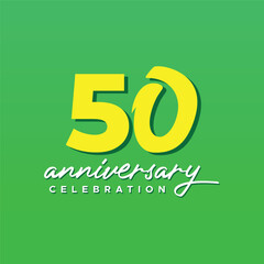 50 Th Anniversary Celebration Modern design number collection