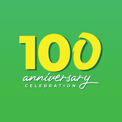 100 Th Anniversary Celebration Modern design number collection