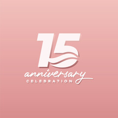 15 Th Anniversary Celebration Modern Number design number collection