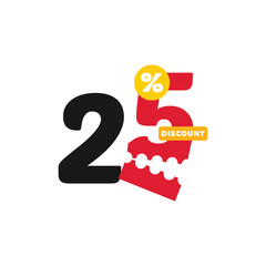 25% Discount Sale Vector Template Design Illustration Collection