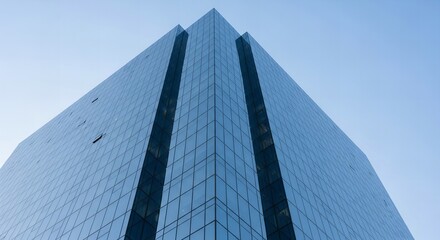 Fototapeta premium Modern architecture glass building skyscraper office tower corporate headquarters downtown view