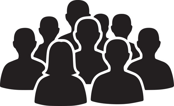 Dynamic group of people collaborating, building community spirit and teamwork, a strong and diverse team working together to achieve goals with success