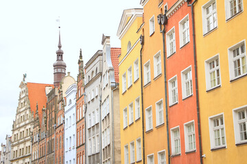 Fototapeta premium Colorful Facades of Townhouses in Gdansk, Poland