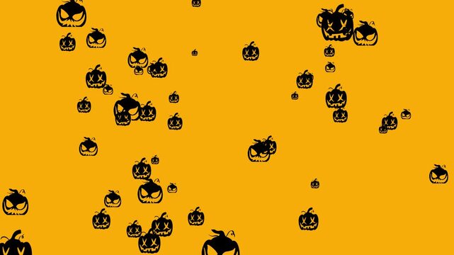 Halloween Jack-O-Lantern Animation Loop Background 4k.