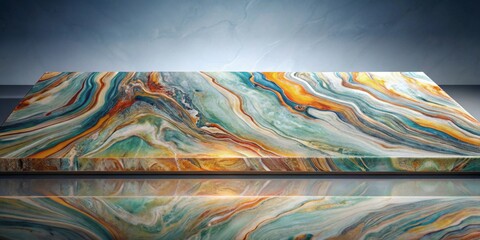 Abstract Swirling Pattern on a Polished Surface, Ideal for Displaying Products or as a Decorative Element