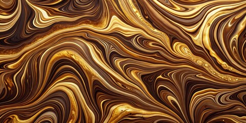 Abstract Swirling Golden and Brown Hues A Luxurious Textured Background for Design Projects