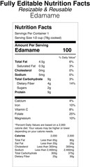 Edamame nutrition facts label design
