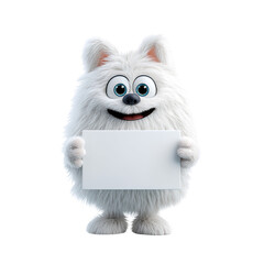 Adorable Mascot Character with Copy Space