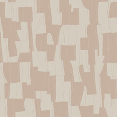 Vector abstract hand drawing check seamless pattern