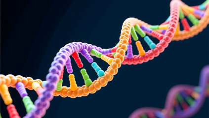 DNA and biotechnology Genetic cloning concept 3D rendering