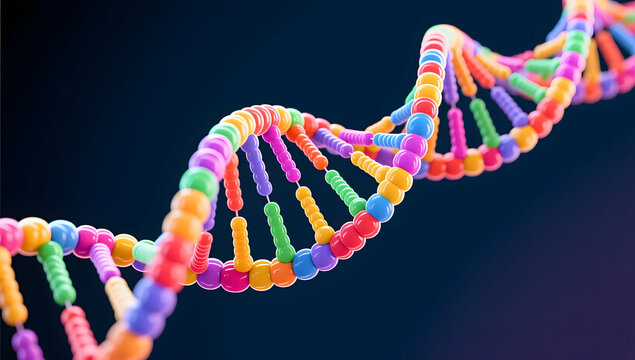 DNA and biotechnology Genetic cloning concept 3D rendering