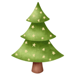christmas tree with ornaments xmas winter december isolated on white clipart png transparent illustration