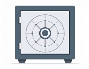 Modern Flat Design Safe Box Illustration