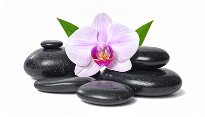 Serene Orchid and Zen Stones for Spa and Wellness