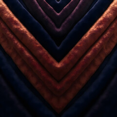 Top-Down Macro of Symmetrical Velvet Fabric Chevron Pattern