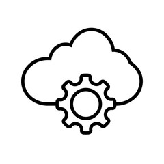 Cloud Algorithm  flat icon logo illustration vector isoalated, suitable for web design , logo , app and more
