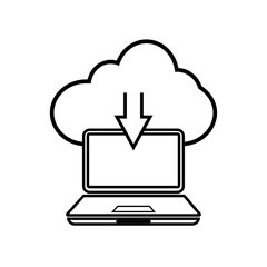 Cloud Algorithm  flat icon logo illustration vector isoalated, suitable for web design , logo , app and more