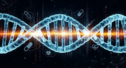 DNA Helix Structure Medical Science Biotechnology Genetic Research
