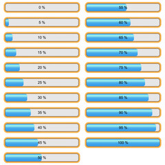 小刻みに表したインジケーターのお洒落なイラスト素材