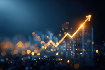 Abstract upward trend graphic