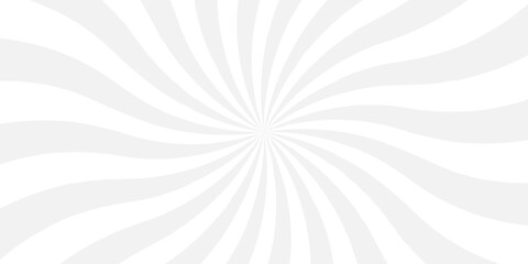 Retro abstract explosion white and gray vintage ray sunrise star sunbeam texture background. vector illustration circle light banner cartoon add design.	