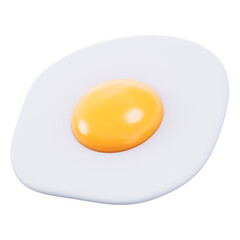 fried egg 3d illustration