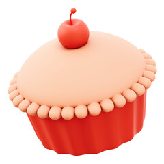 mlik pie 3d illustration