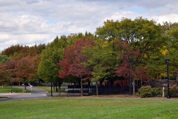 Autumn in the Park . Elmhurst Park in Queens, New York City. Former site of the Elmhurst gas tanks.