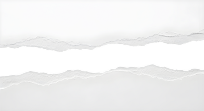 Torn gray paper with a ripped horizontal edge revealing a blank white space for text