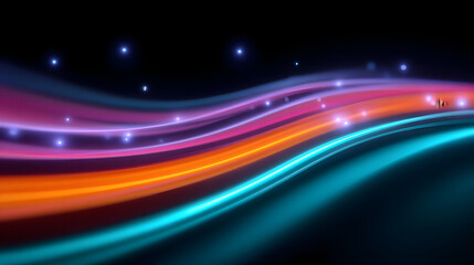 Fototapeta premium Red and blue tech motion background with flowing energy