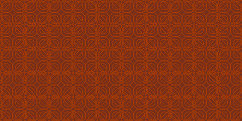 Seamless ornamental geometric pattern in burnt orange