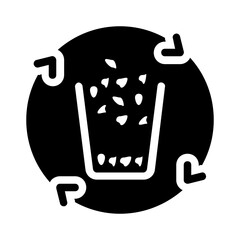 Compost bin with recycling process arrows, great for environmental concepts, waste management, sustainable living, ecofriendly designs, and recycling initiatives.
