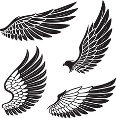 set of vector birds