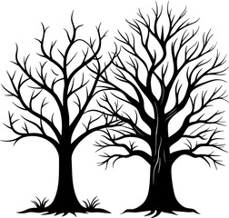 vector tree silhouette