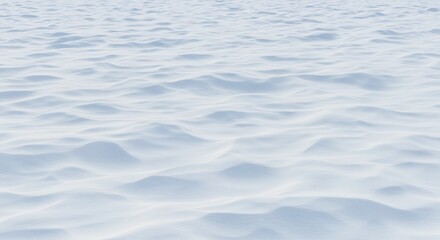 Wintry scene a vast undulating snowcovered field fading into the horizon