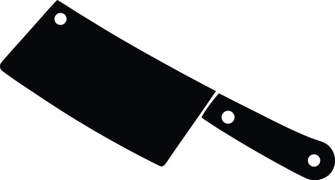 black cleaver knife, kitchen tool clip art preview