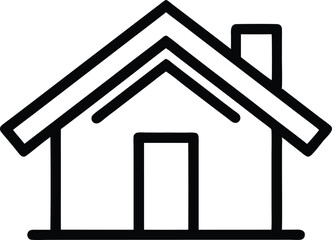 Simple house icon, House, cottage, home linear icon design
