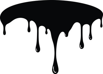 Dripping blood silhouette, liquid drop vector