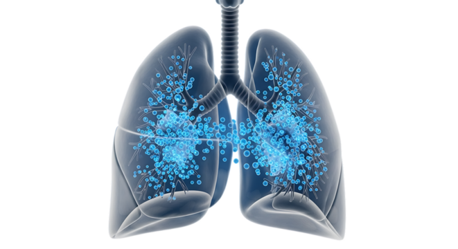Lung anatomy with alveoli, ideal for respiratory health and medical visualizations