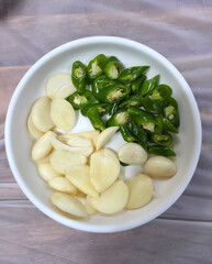 마늘 고추 사진