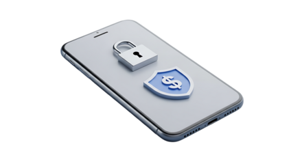 Secure mobile banking with digital protection on phone for financial safety