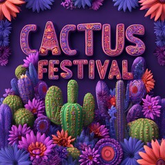 Cactus Festival Illustration